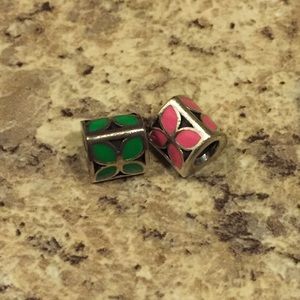 Green & Pink Pandora Charms